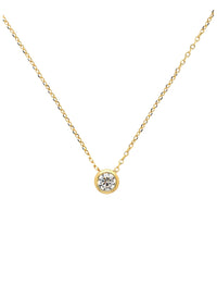 Gold Crystal Pendant Necklace