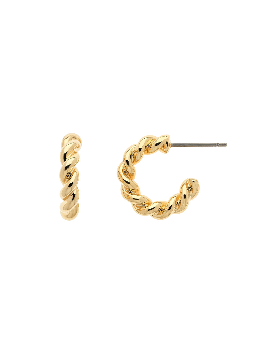 Gold Twist Hoop Earrings Official Site