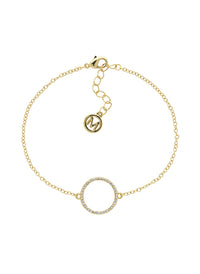 Gold Crystal Circle Bracelet