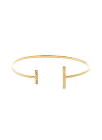 Gold Swarovski T Bar Bangle