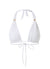Grenada White Adjustable Halterneck Bikini Top