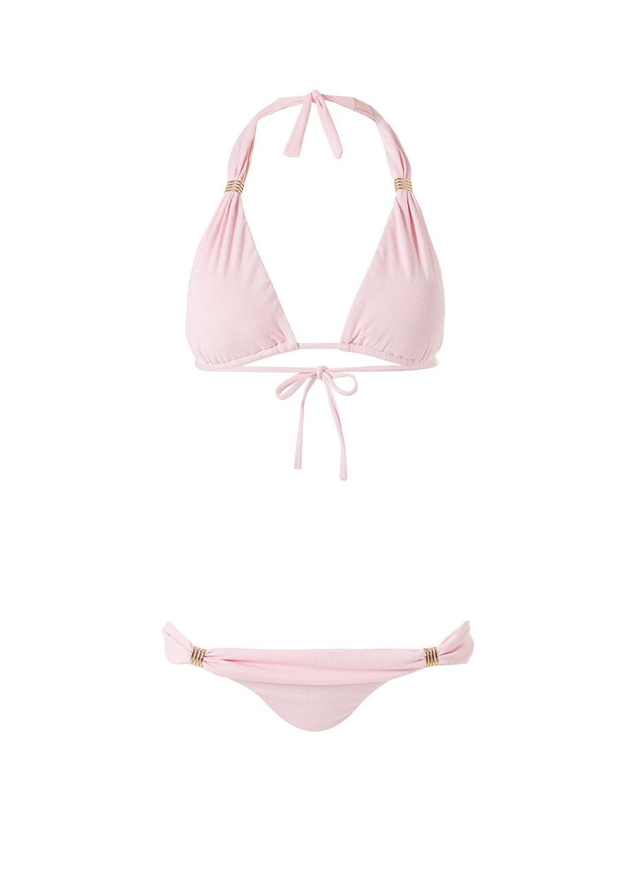 Martinique Baroque Blush Bikini Bottom CUTOUT 