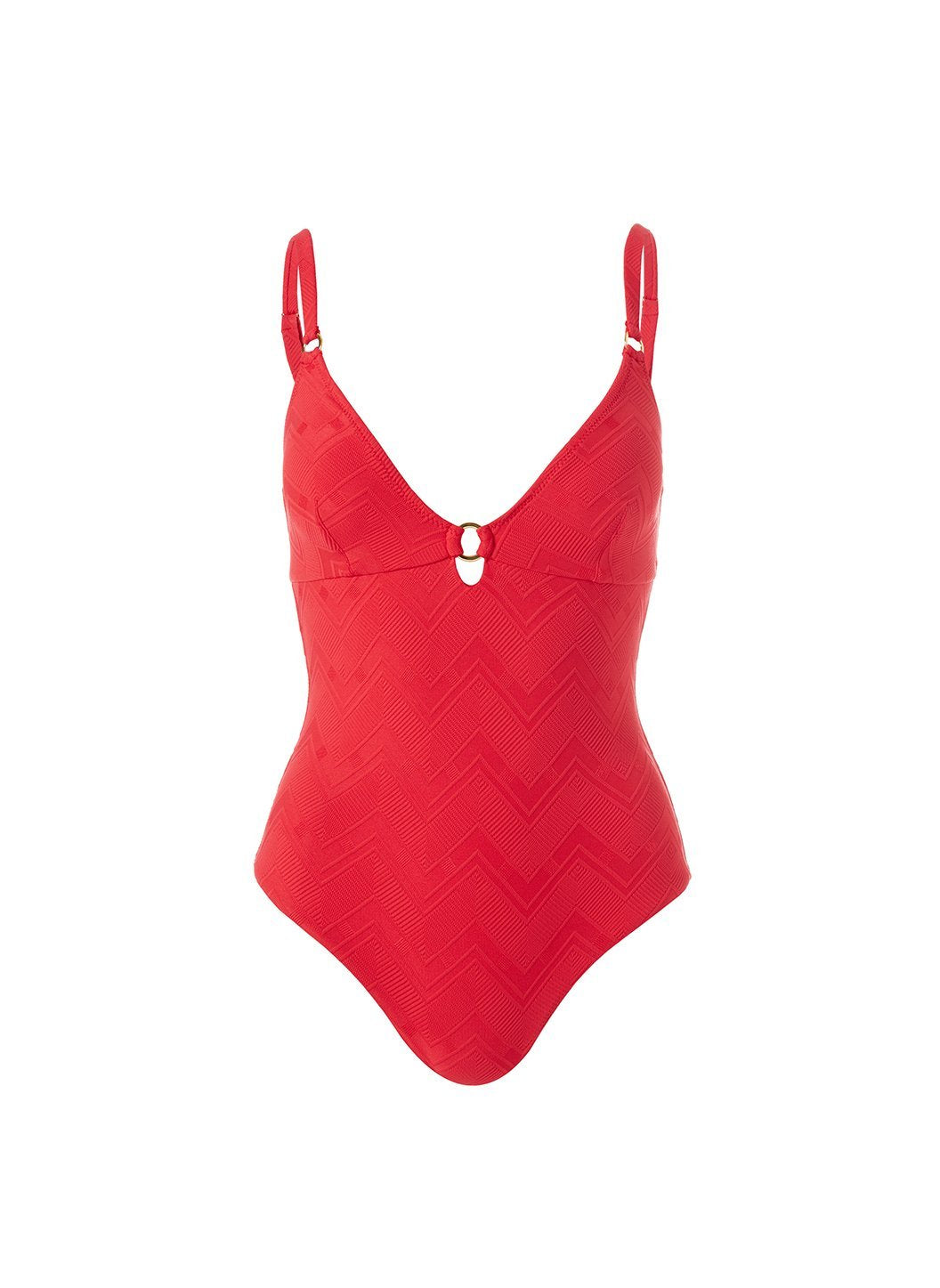 【MELISSA ODABASH】havana フリル swimsuit Havana Azure Zigzag Swimsuit | Official Site