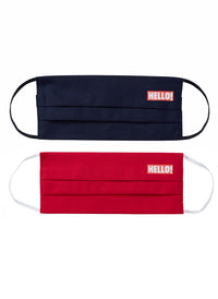 HELLO! Mask Red & Navy