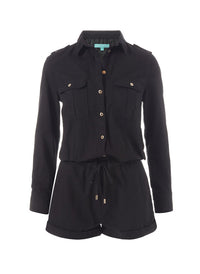 Honour Black Playsuit