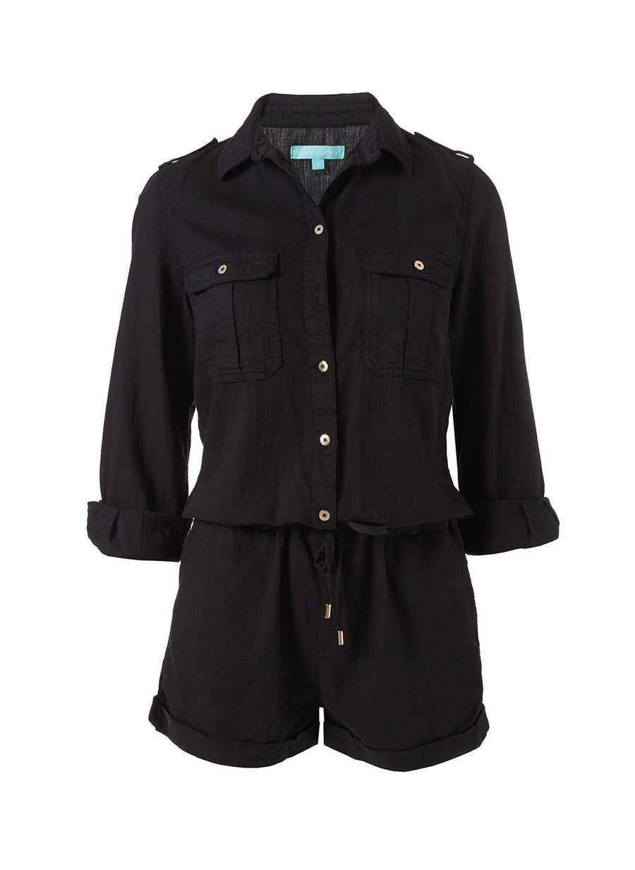 Honour Black Playsuit