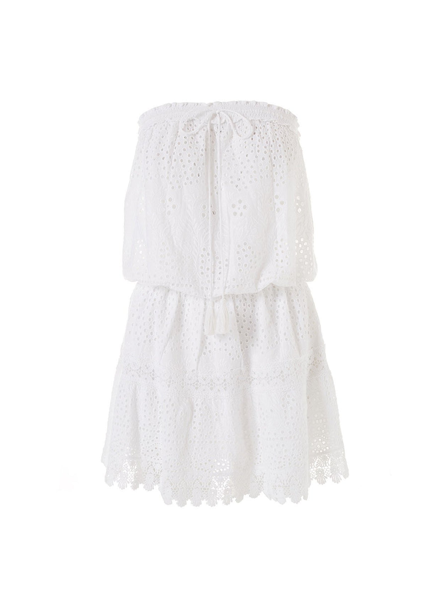 Iris White Short Dress