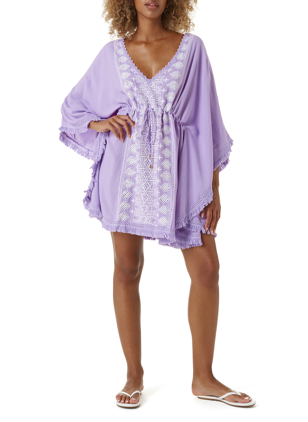 Isabelle_Lavender_White_Kaftan_Model_F