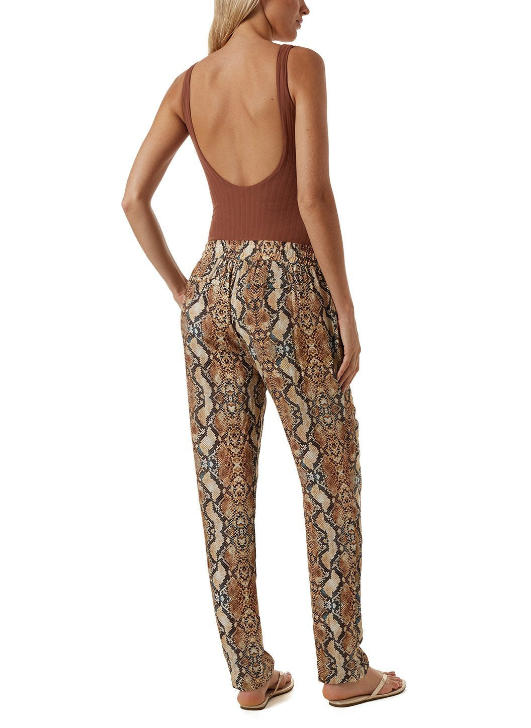 Snake Print Nylon Open Hem Pants sfs 最安価 Jude Snake Print Trousers | Official Site