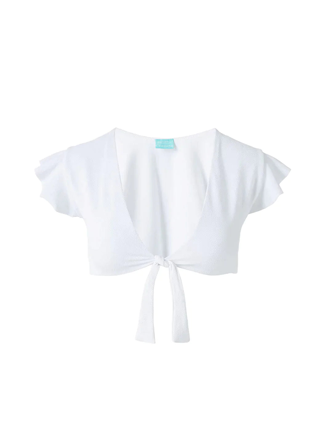 Koh Samui White Pique Bikini Top Cutout 2023