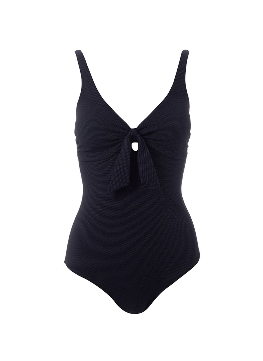Lisbon Black Pique Swimsuit