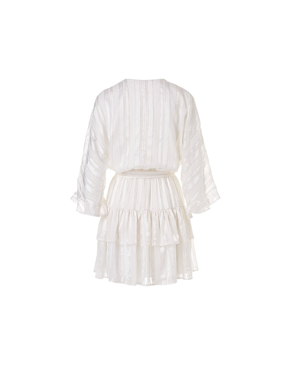 Look 8 Flare Sleeve Mini Dress Pearl