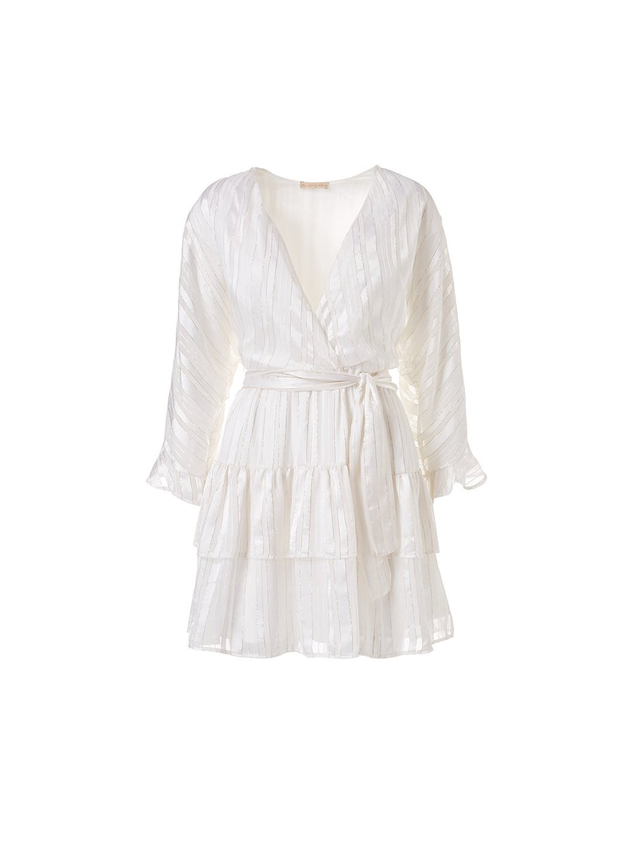 Look 8 Flare Sleeve Mini Dress Pearl