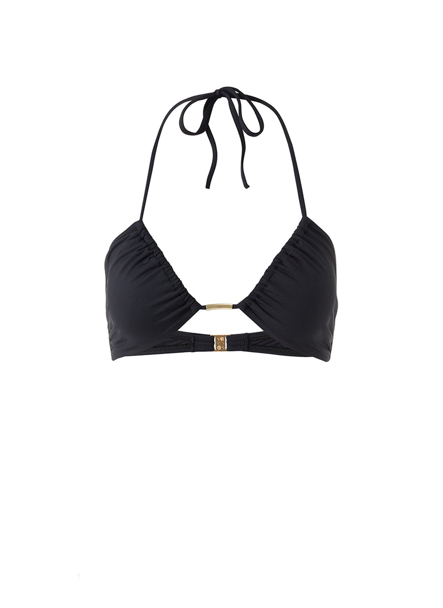 Luxor Black Bikini Top Cutout