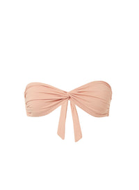 Lyon Tan High Waisted Bandeau Bikini Top