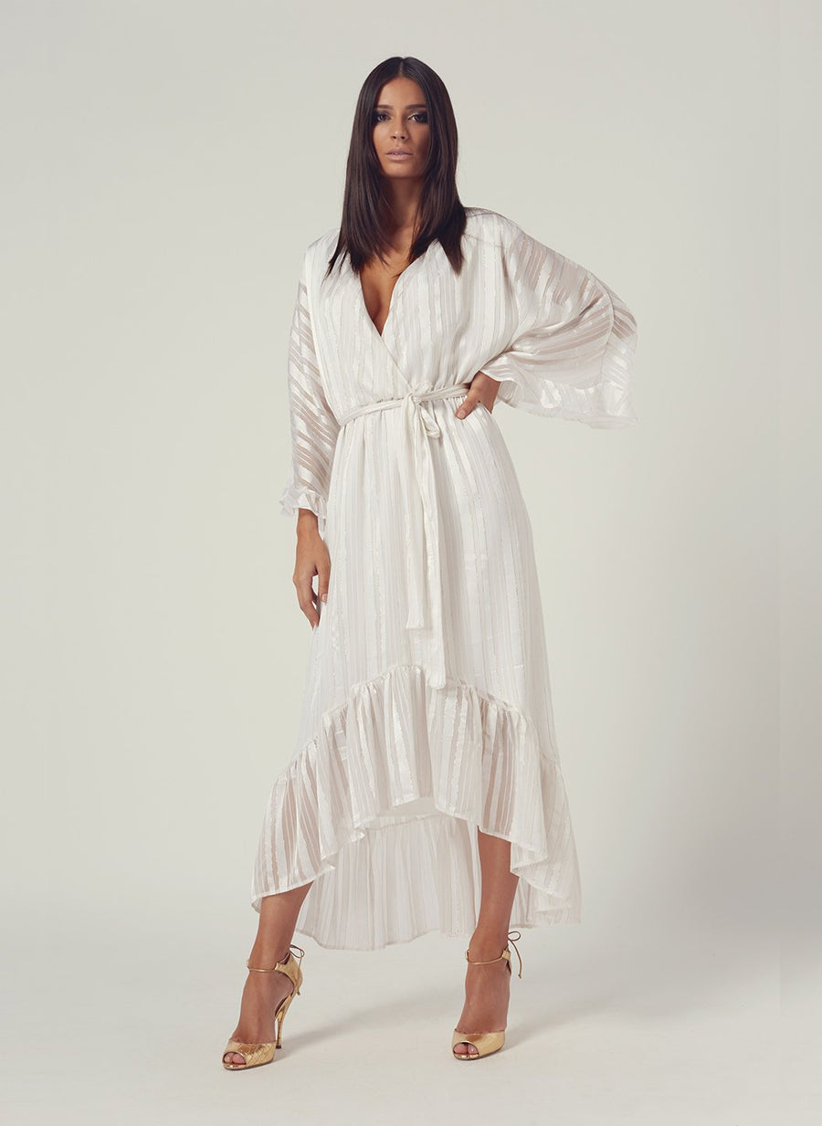 Look 9 Flare Sleeve Midi Dress Pearl | Official Site Look 9 Flare Sleeve Midi Dress Pearl | Official Site