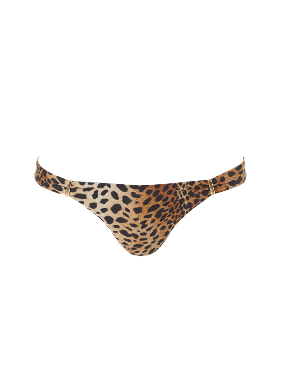 Martinique Cheetah Bandeau Padded Twist Bikini Bottom