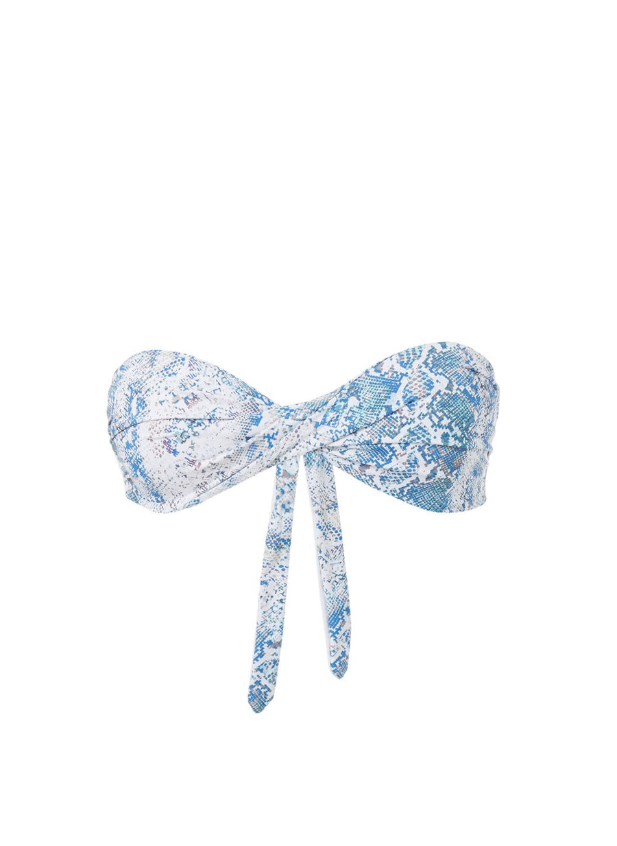 Martinique Serpente Bandeau Padded Twist Bikini Top