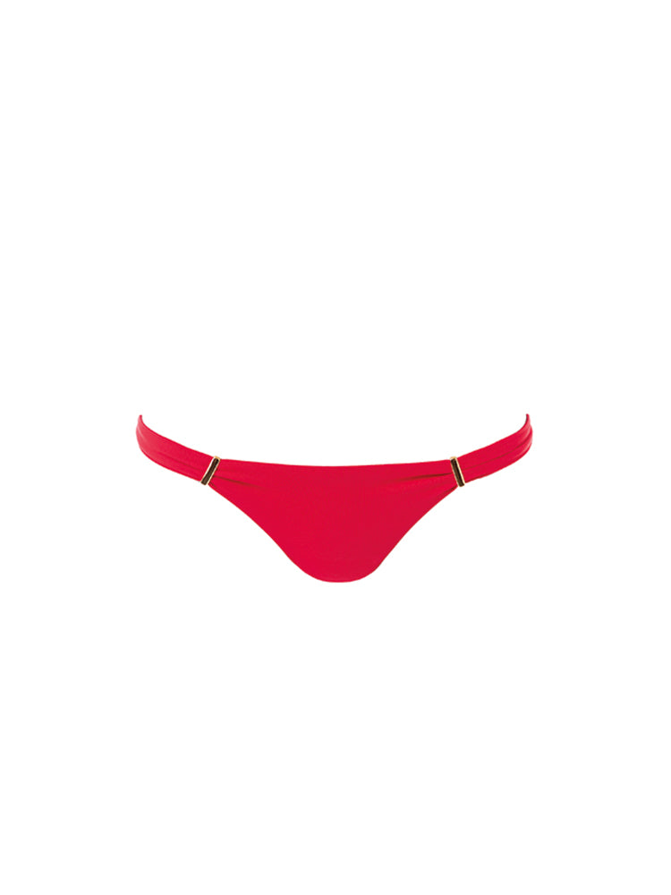 Martinique Red Bandeau Padded Twist Bikini Bottom