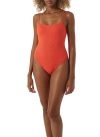 Maui Apricot Zigzag Swimsuit Model 2023 F 