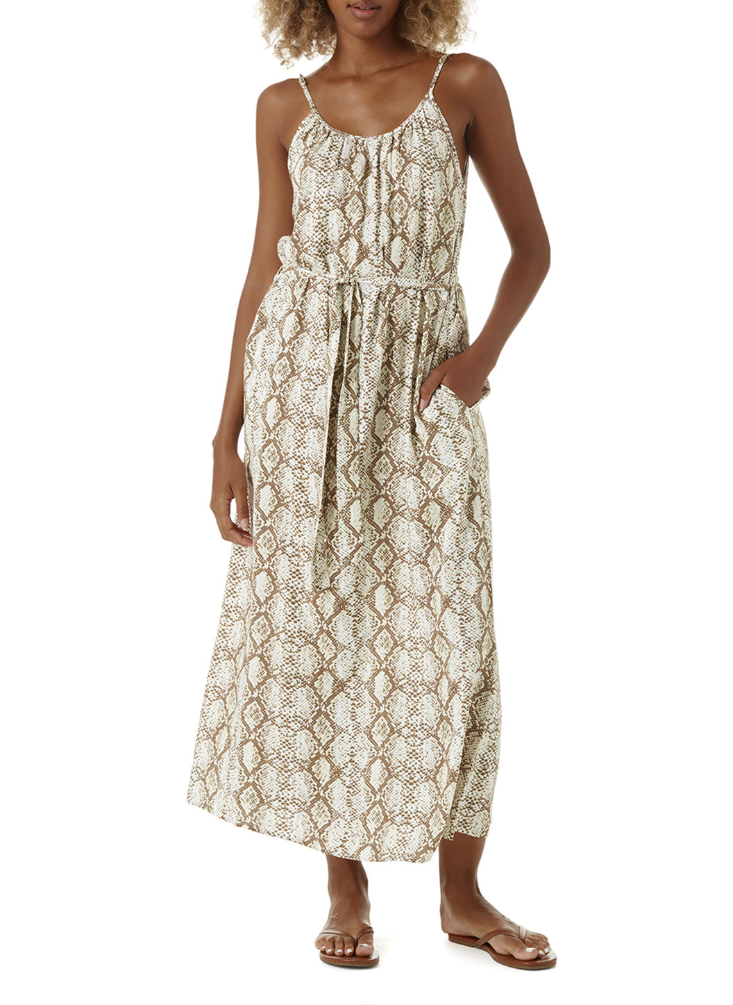 Melissa Odabash Melissa Snake Scoop Neck Long Dress Official Website