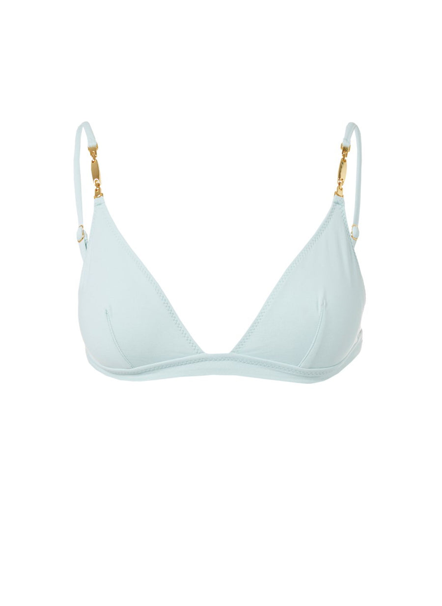 Mexico Mint Bralette Gold Link Bikini Top