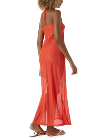 Mila Apricot Dress Model 2023 B  