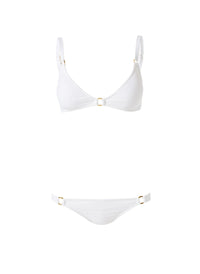 Montenegro White Pique Bikini Top