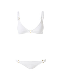 Montenegro White Pique Bikini Cutout 