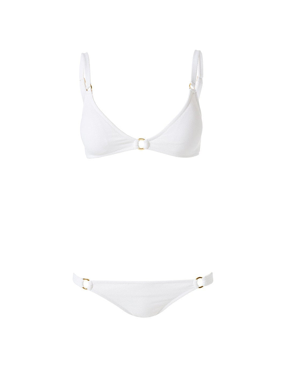 Montenegro White Pique Bikini Cutout 