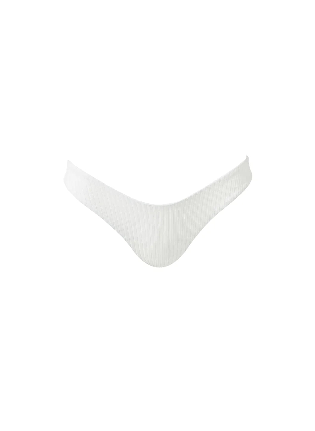 Montreal White Ribbed Bikini Bottom