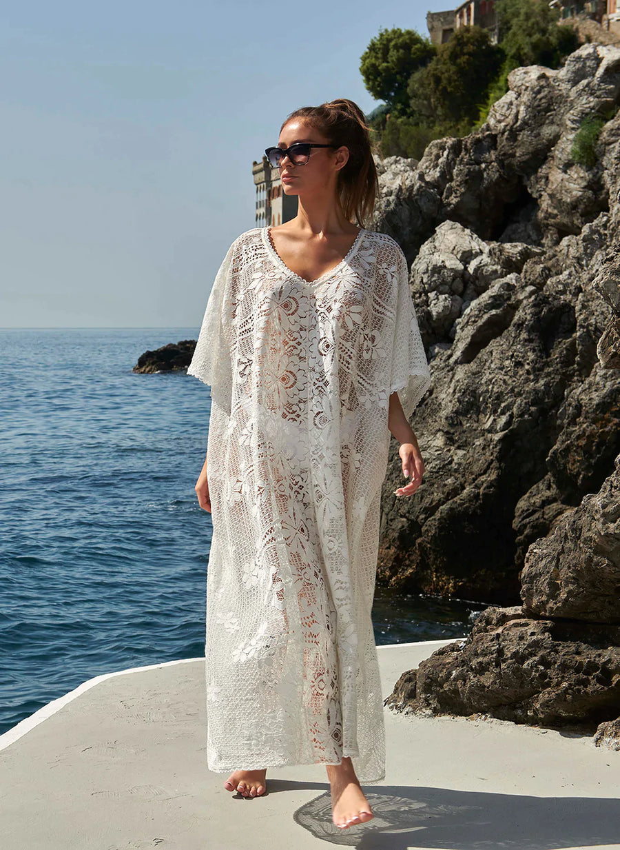 Nicki White Kaftan | Official Site Nicki White Kaftan | Official Site
