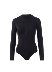 Ocean Black Pique Swimsuit Cutout 2023  