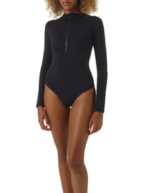Ocean_Black_Pique_Swimsuit_Model_2023_F