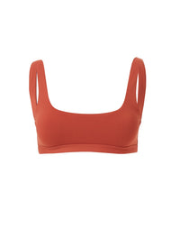 Orlando Cinnamon Classic Over The Shoulder Crop Bikini Top