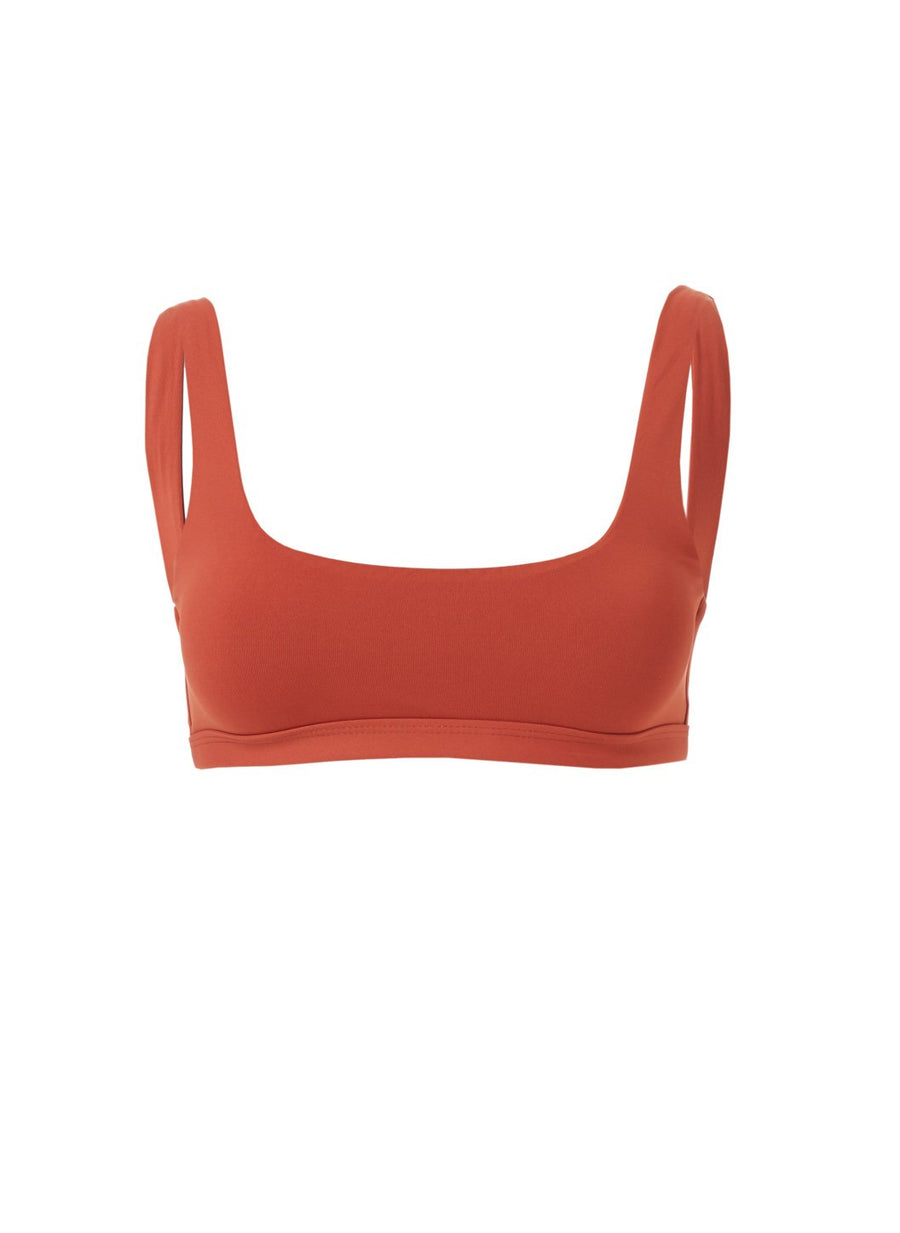 Orlando Cinnamon Classic Over The Shoulder Crop Bikini Top