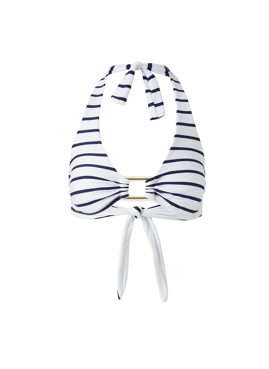 Paris Stripe Bikini Top Cutout 2023  