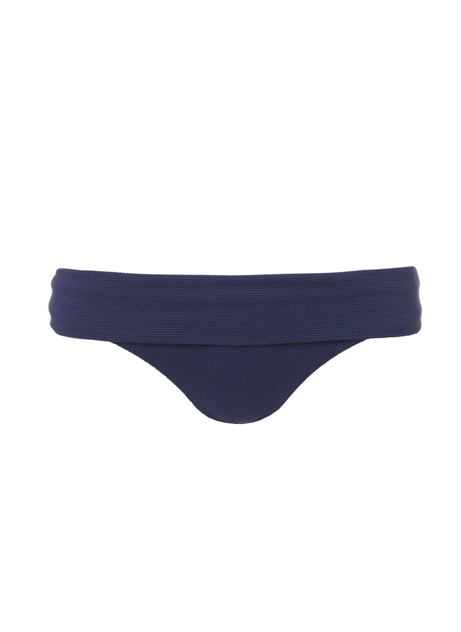 Provence Navy Seamless Fold Over Bikini Bottom