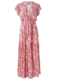 Sammy Ditsy Pink Dress Cutout 