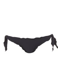 Stmartin Black Ribbed Tie Side Bikini Bottom