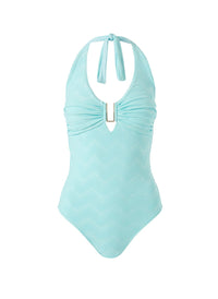 TampaÂ  Sky Zigzag Swimsuit Cutout 