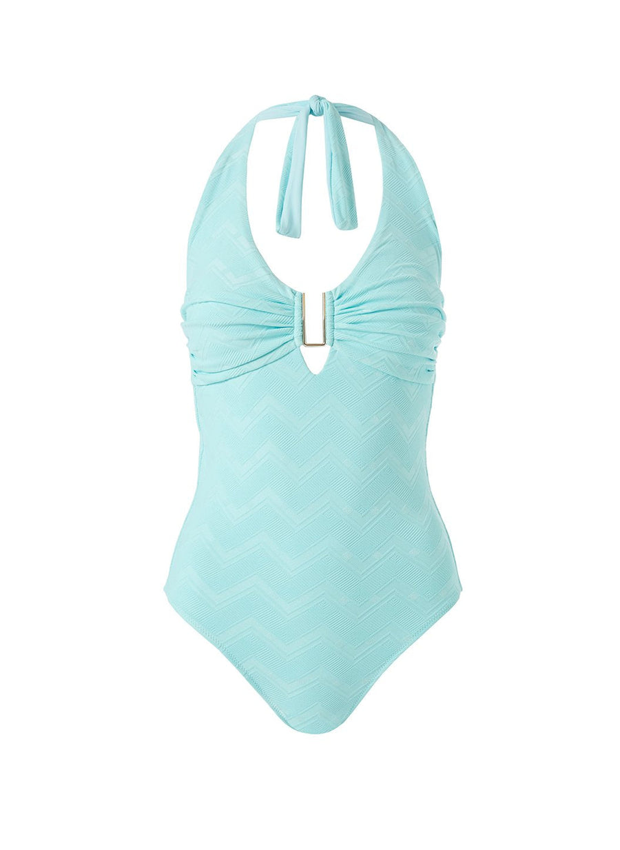 TampaÂ  Sky Zigzag Swimsuit Cutout 