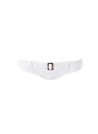 Tortola Ribbed White Bikini Bottom