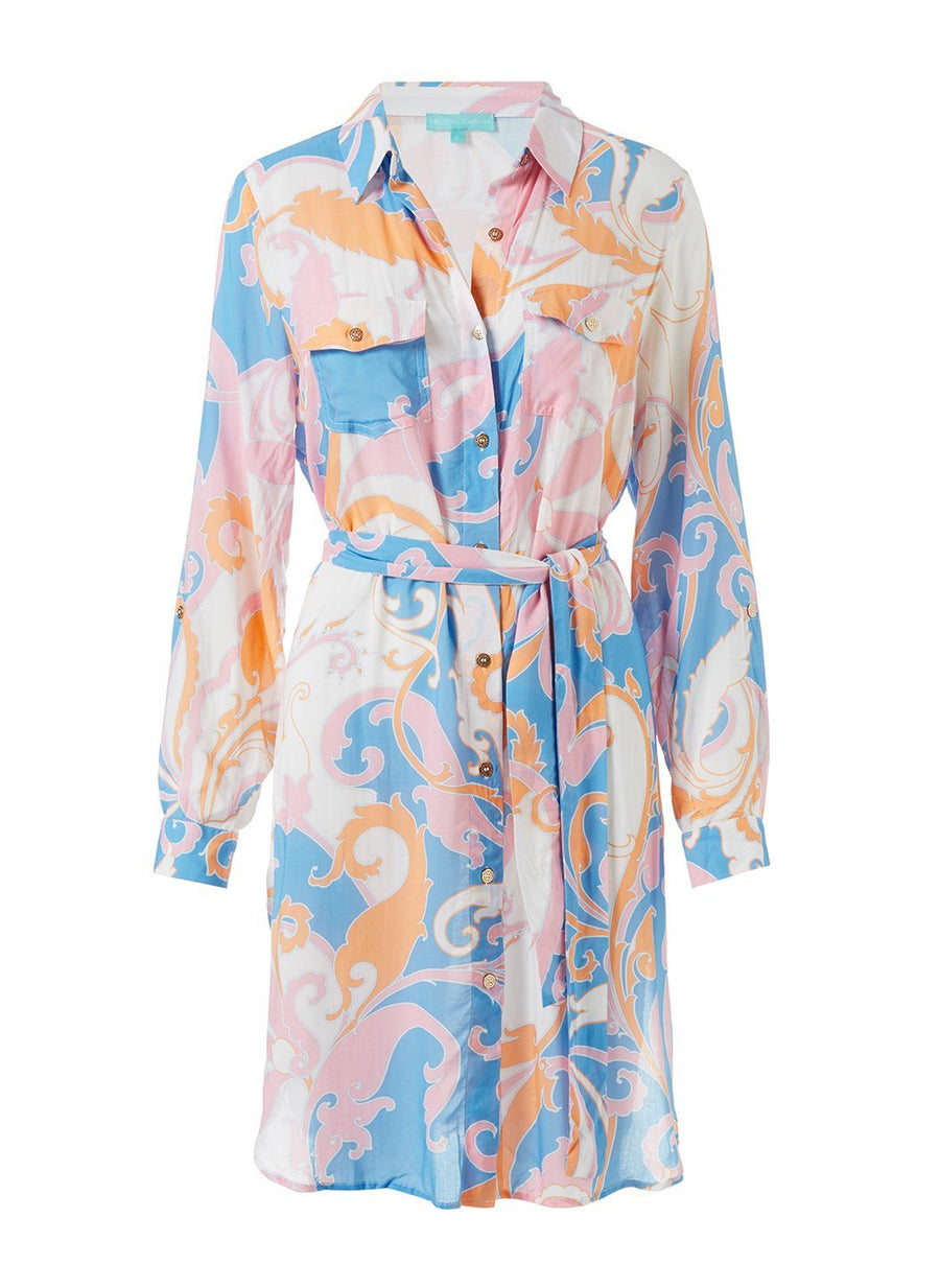 Veronica Baroque Blush Dress Cutout 
