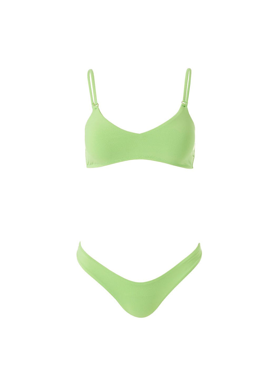 Vienna Lime Bikini Top