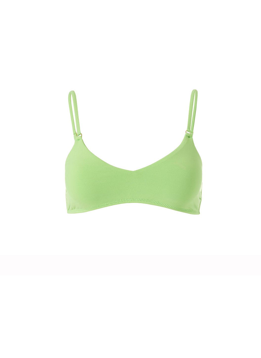 Vienna Lime Bikini Top Cutout 