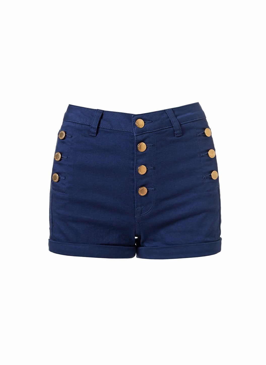 ★GLOWNY★ BUTTON FLY MINI SHORTS (NAVY) BUTTON FLY MINI SHORTS (NAVY) - GLOWNY