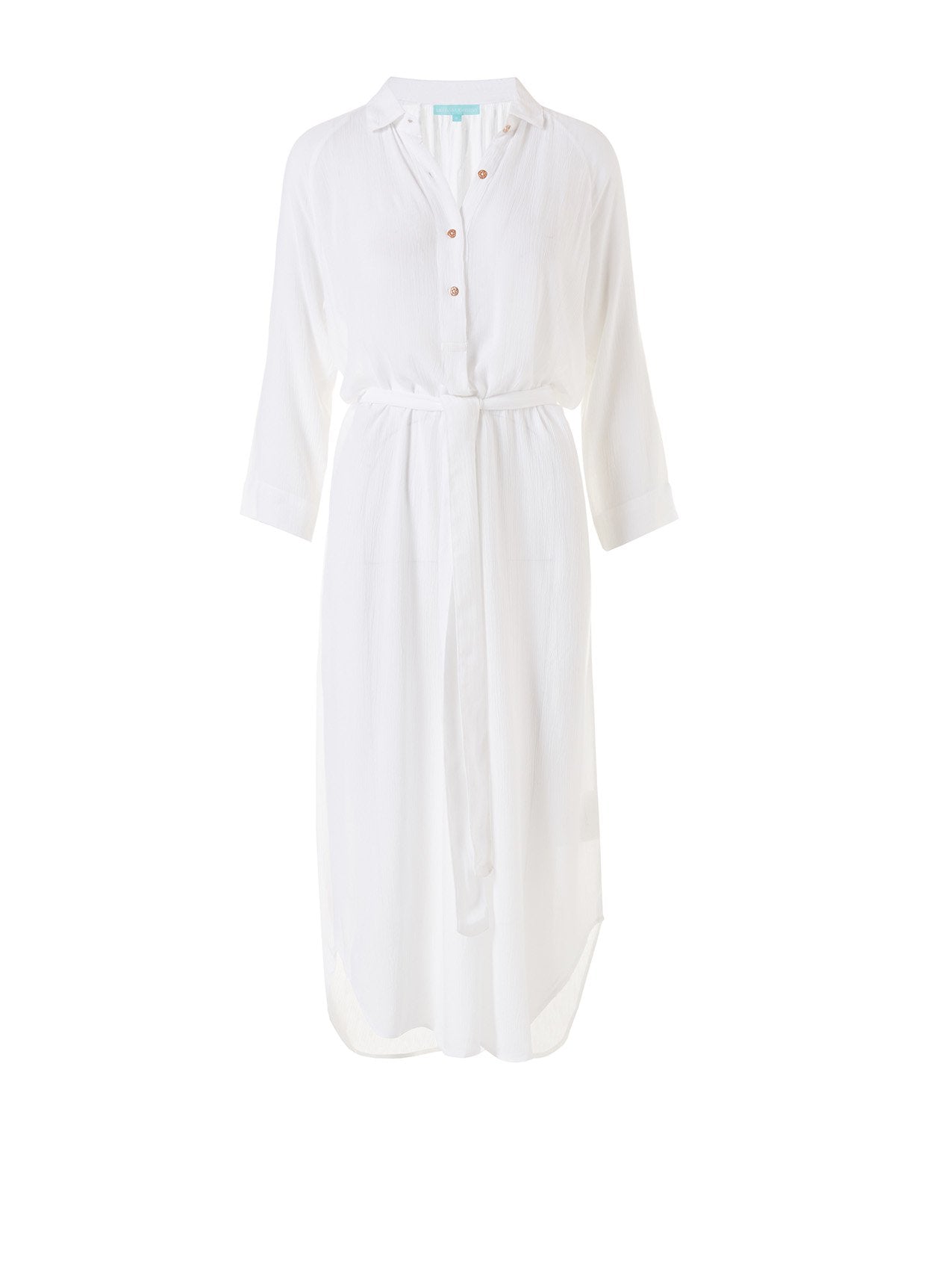 Alesha White Long Shirt Dress