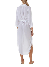 alesha white long shirt dress 