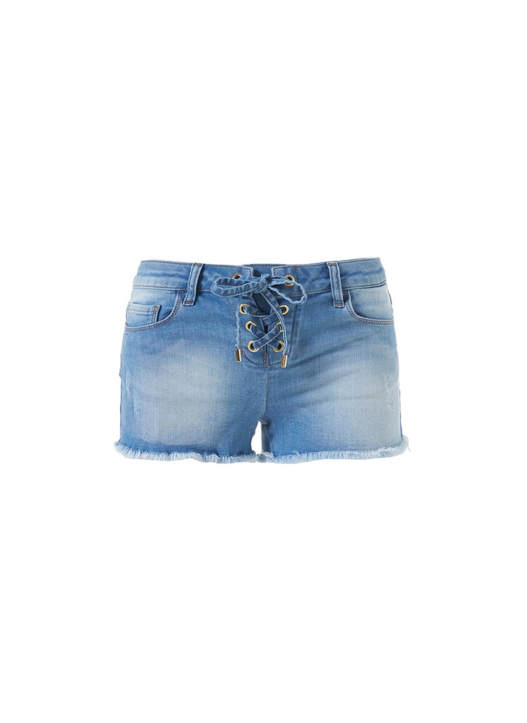 Alexi Blue Denim Shorts-Cutout